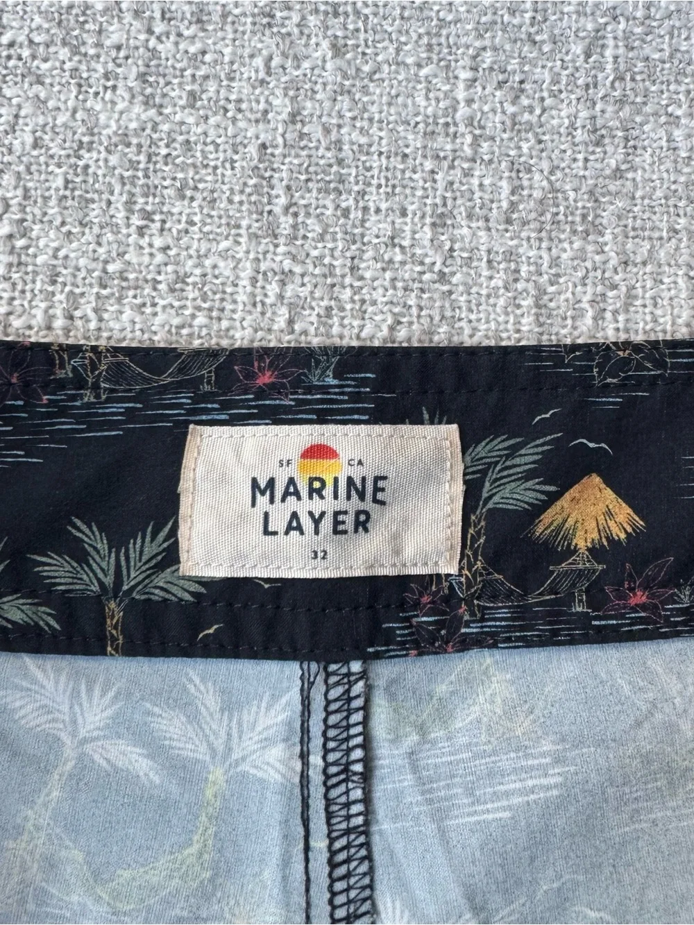 Marine Layer Cordonado Board Shorts Size 32